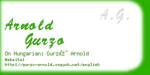 arnold gurzo business card